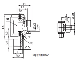 DSVW-M 低壓鉸接式接頭-公制螺紋金屬密封、PARKER卡套接頭、parker球閥