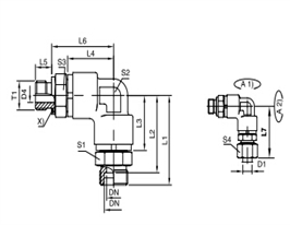 DG 208-R 90°滾珠軸承雙旋轉(zhuǎn)接頭、PARKER接頭、PARKER卡套接頭