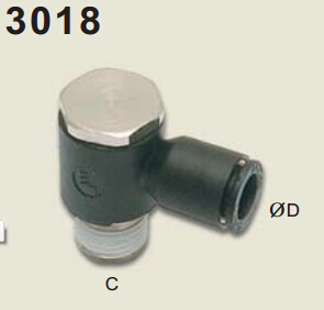 legris樂(lè)可利絞接式接頭， BSPT(即PT斜螺紋)3108